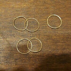 2 sets of 14K Gold Sleeper Earrings + Spare